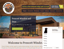 Tablet Screenshot of prescottwindowanddoor.com